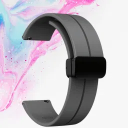 Swaroop Delight 22MM Magnetic Watch Band with Folding Buckle and Quick Release Watch Strap 22 mm Silicone Watch Strap-31
