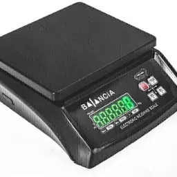 NAC GLOBAL: IT'S EXACTLY WHAT YOU NEED Balancia 30kg Electric Compact Scale With LED Display, Weighing Double Display with Heavy Duty Weight Machine For Kitchen Shop Power Adapter & 4V Re-Chargeable Battery Made In India (Black) Weighing Scale image 4