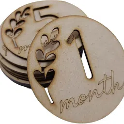 Haoser Wooden Monthly Milestone Discs for Baby Photos/Baby Milestone Wooden Cut-outs-picture-12