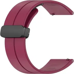 Vinylzone Watch Strap with Folding Magnetic Lock Starp (Only Strap) (Not Watch) 22 mm Silicone Watch Strap-image-32