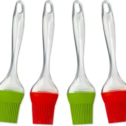 CREW4 Silicone Flat Pastry Brush and oil brush pack of 4 Kitchen Tool Set-image-1