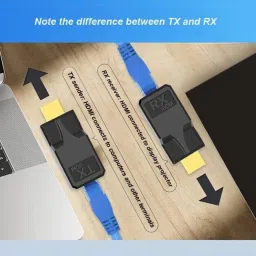 BKC HDMI Extender Over Cat5e/Cat6 to RJ45 Adapter Wireless Ethernet Lan Adapter compatible with Linux, Mac, Windows image 4