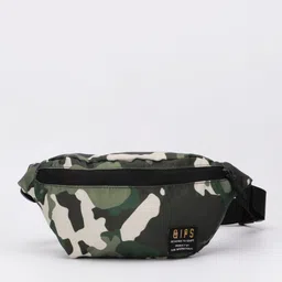 QIPS Green & Black Printed Waist Pouch-picture-4