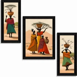 african ladies Premium wall paintings for, living room Digital Reprint 14 inch x 24 inch Painting-15