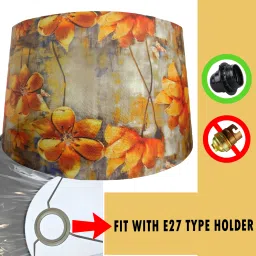 wolkomhome Lamp Shade for table and Floor Lamp Suitable For Home Lamp shade Flower Painting Table Lamps Lamp Shade image 3
