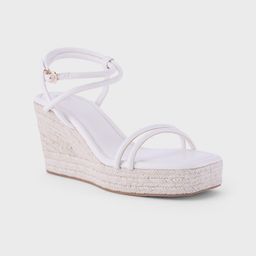 20Dresses White Strappy Wedge Heels-29