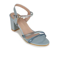 Shezone Open Toe Block Heels With Buckles image 4