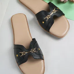 SAPATOS Women Open Toe Flats with Buckles-image-43