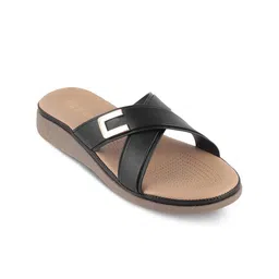 Tresmode SACKS Embellished Cross Strap Open Toe Flats-51