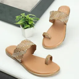 Carlton London Embellished One Toe Flats-36