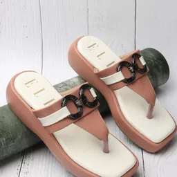 ELLE Colourblocked Wedge Open Back Heels-image-28