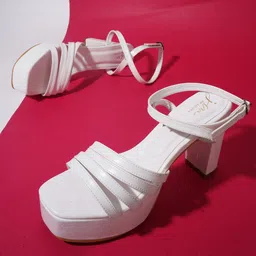JM Looks Strappy Open Toe Platform Heels-21