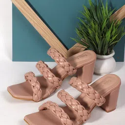 Sole Saga Textured Party Blocked Pumps Heels-49