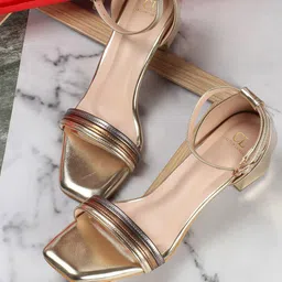 Carlton London Textured Open Toe Block Heels image 1