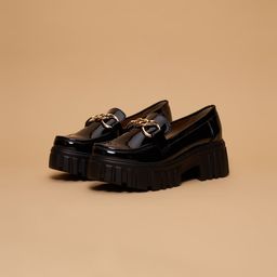 ERIDANI Embellished Round Toe Platform Heeled Pumps-34