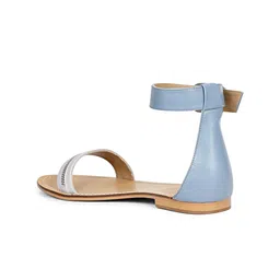 Saint G Ankle Loop Leather Open Toe Flats image 5