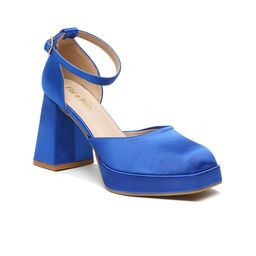 Flat n Heels Square Toe Party Platform Heels With Ankle Loop image 4
