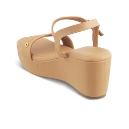 Tresmode Open Toe Wedge Sandals With Buckles image 3