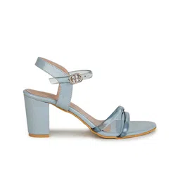 Shezone Open Toe Block Heels With Buckles image 2