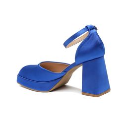 Flat n Heels Square Toe Party Platform Heels With Ankle Loop image 2