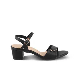 Tresmode MAUI Embellished Open Toe Block Heels With Buckles image 4