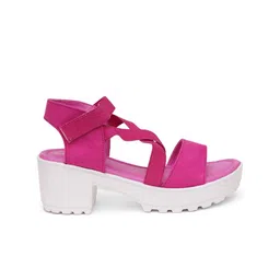 FABBHUE Open Toe Platform Heels With Backstrap image 5