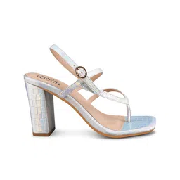 SHUZ TOUCH Open Toe Block Heels with Buckles image 3