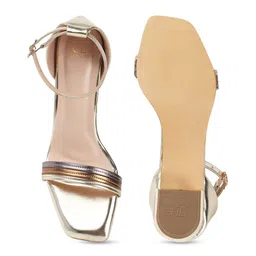 Carlton London Textured Open Toe Block Heels image 4