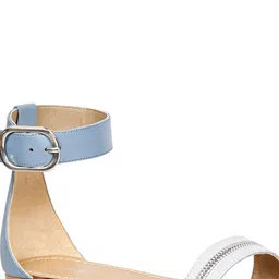 Saint G Ankle Loop Leather Open Toe Flats image 2