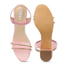 ELLE Embellished Party Block Heels With Backstrap image 4