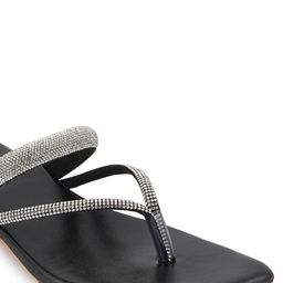 Anouk Black Embellished Open Toe Block Heels image 3
