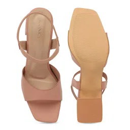 ICONICS Pink Colourblocked Block Gladiators with Buckles image 4