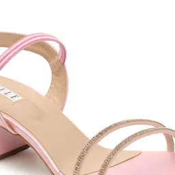 ELLE Embellished Party Block Heels With Backstrap image 2