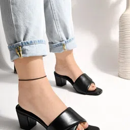 Shoetopia Open Toe Block Heels-1