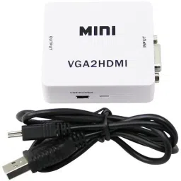SDMINITEK Mini VGA to HDMI 1080P Adapter For Projector PC Laptop Hd video Converter 2 inch DVD Player-24