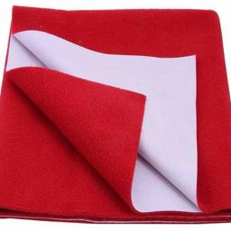 Dry Sheet Cotton Baby Bed Protecting Mat   (Red, Size 70x50 cm) - Small-image-5