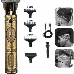 Krittoe T9 Vintage USB Rechargeable Cordless Electric Beard Trimmer Hair Clippers G116 Trimmer 120 min Runtime 4 Length Settings-image-99