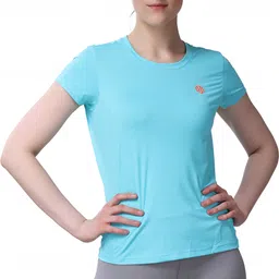 monstabolic Women Solid Round Neck Polyester Purple T-Shirt-picture-37