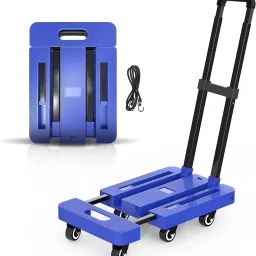 Folding Hand Trolley Cart With 6 Wheels, Adjustable Handle I Load 150kg Portable Luggage Trolley-image-64