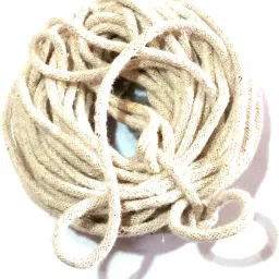 20 Meter 6mm Natural Beige Cotton Twisted Cord Braided Rope White-14