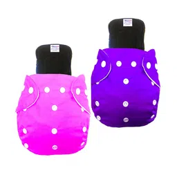Babymoon Set Of 2 Washable Adjustable Reusable Cloth Diaper With Insert-16