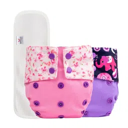 Mylo Kids Set Of 2 Washable & Reusable Pocket Cloth Diaper With Double Gussets-picture-9