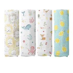 haus & kinder Infant Kids Set of 4 Pure Cotton Printed Swaddles-23