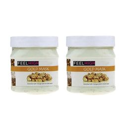 FEELHIGH Set Of 2 Skin Brightening Gold Face Masks- 500 ml Each-5