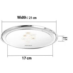 mintage Rajbhog Quarter Plates/Thali Pearl High Gloss Laser 9 no Plate Serving Set image 2