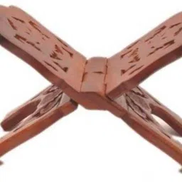 Divine Edge Wooden Pooja Book Stand – A Sacred Companion for Your Spiritual Wooden Brown Rehal-image-11