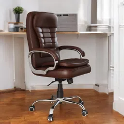® Heavy Duty Office Chair With High Back Revolving Study Chair for Home/Office Leatherette Office Arm Chair-picture-14