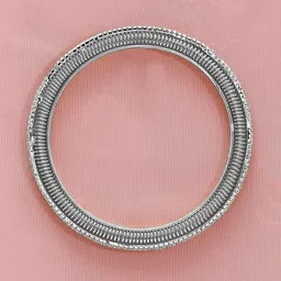 Rubans Set of 2, Rhodium-Plated Sparkling Cubic Zirconia Studded Premium Bangles image 3