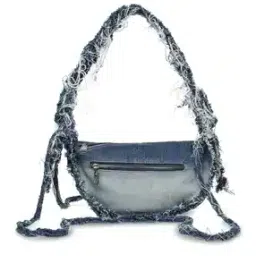 Boslo Distressed Denim Shoulder Bag-20