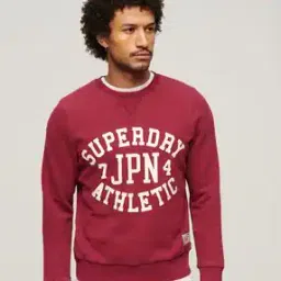 Men Brand Print Relaxed Fit Athletic Sweatshirt-image-5